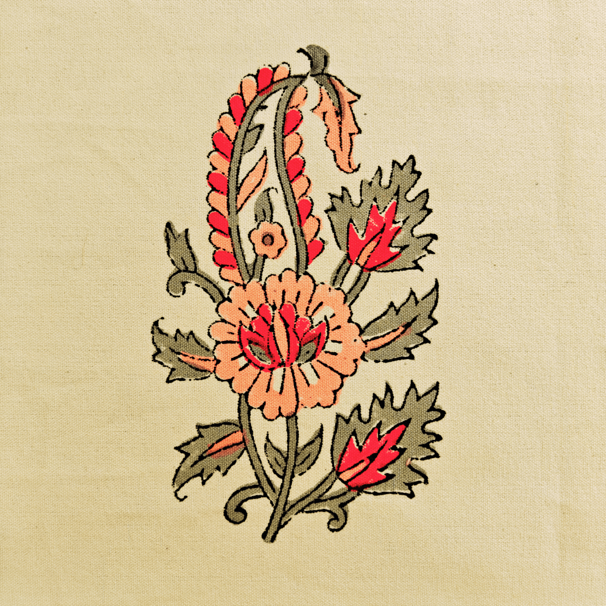 Meher Table Runner, 100% cotton, 13" X 72" - Coral Slub - 