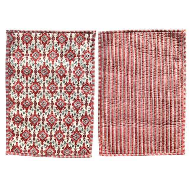 Mesa Reversible Placemats - Coral Slub -