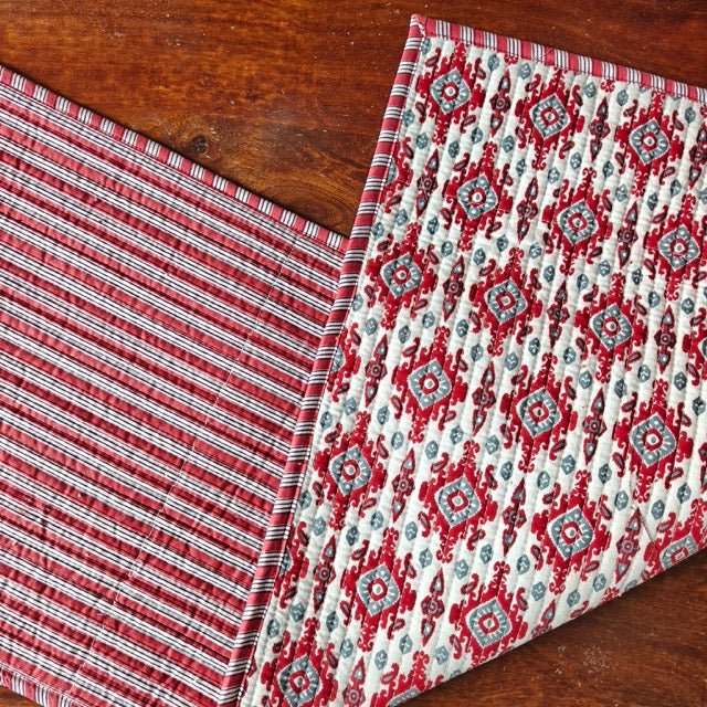 Mesa Reversible Table Runner - Coral Slub -