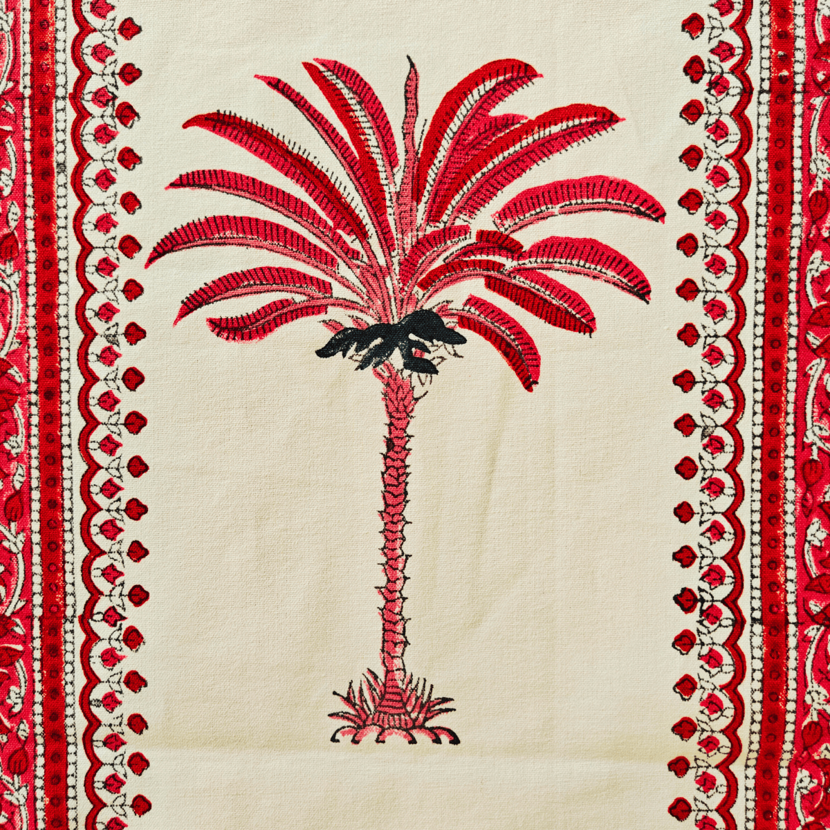 Mirava Table Runner, 100% cotton, 13" X 72" - Coral Slub - 