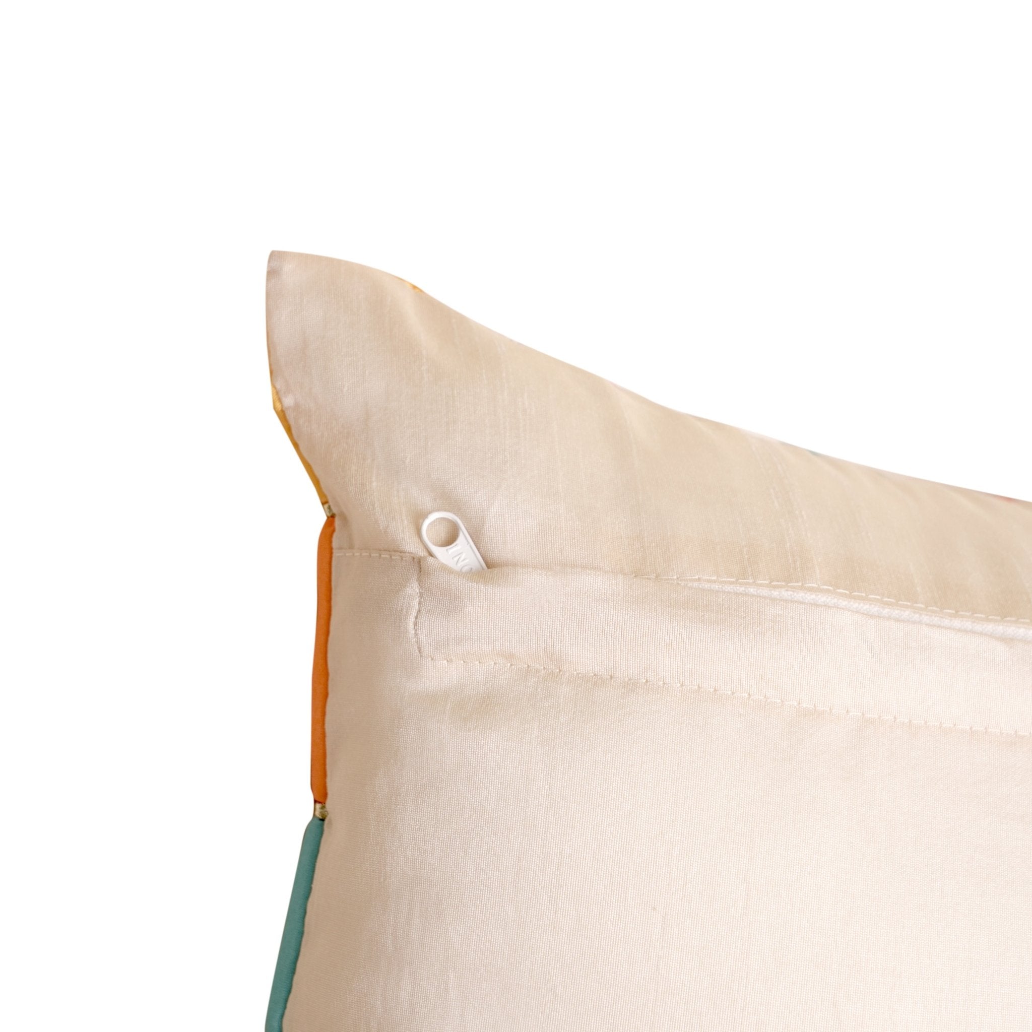 Mosaic Medley Cushion Cover, Pack of 2, 16" x 16" - Coral Slub - 