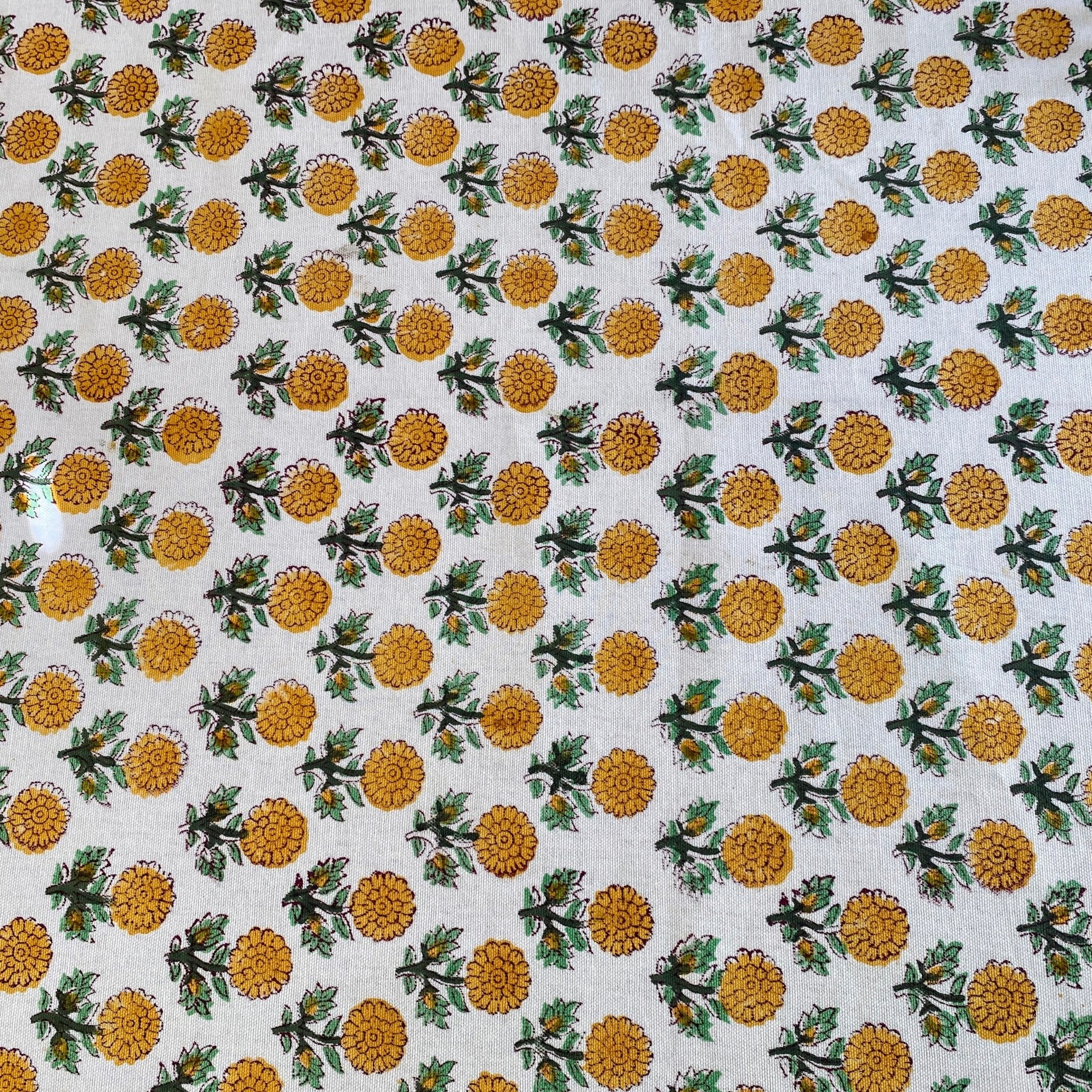 Nargis 6 Seater Dining Table Cover, 100% Cotton Canvas, 60" x 90" - Coral Slub - 