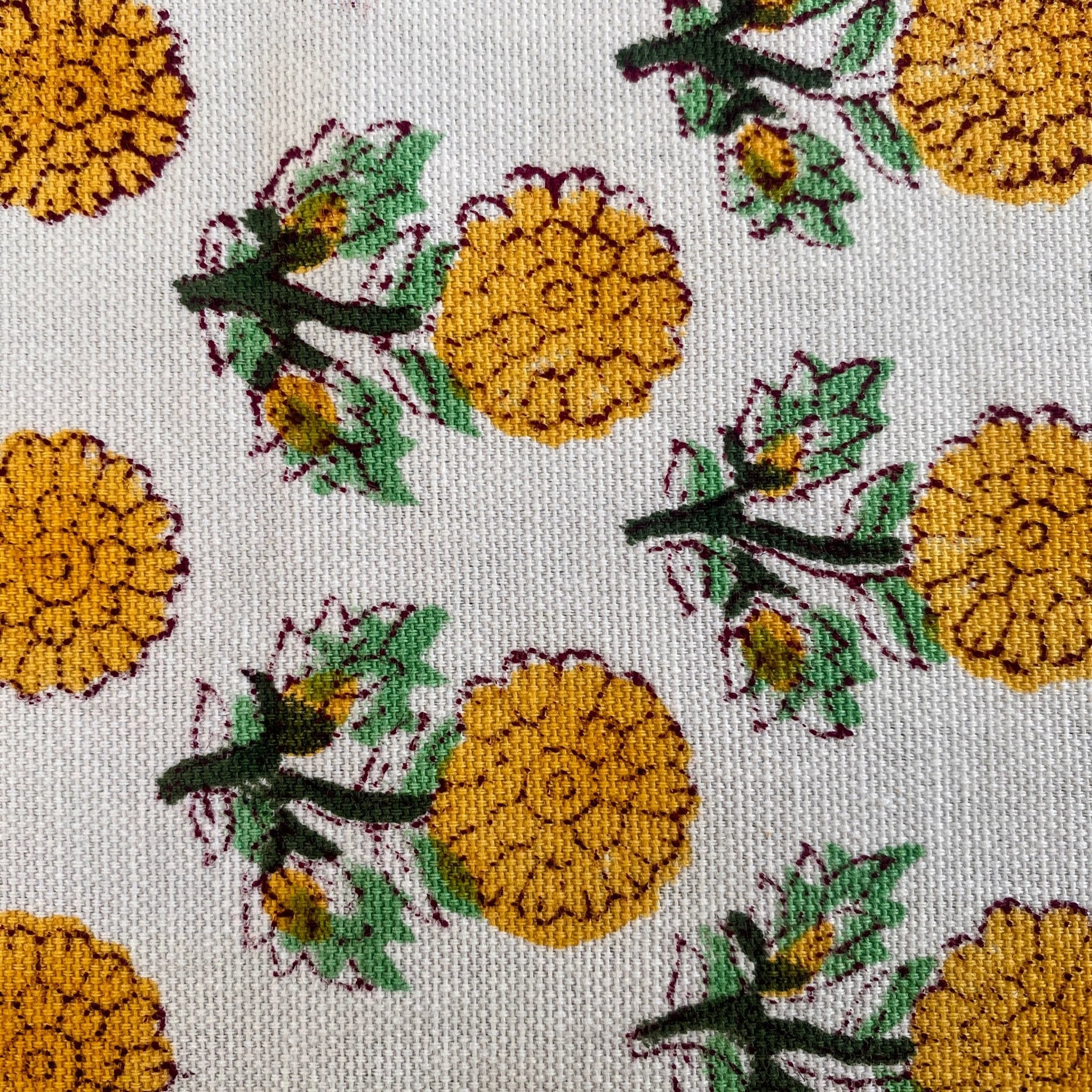 Nargis 6 Seater Dining Table Cover, 100% Cotton Canvas, 60" x 90" - Coral Slub - 