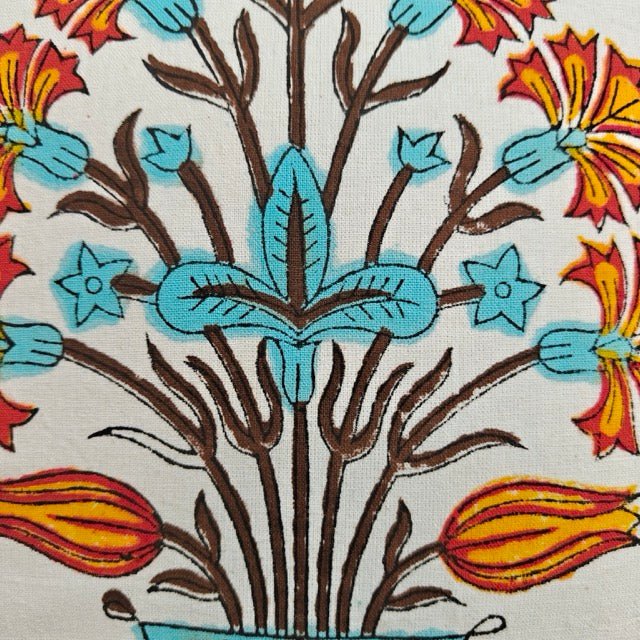 Nayra Printed Cushion Covers, Pack of 5 - Coral Slub - 