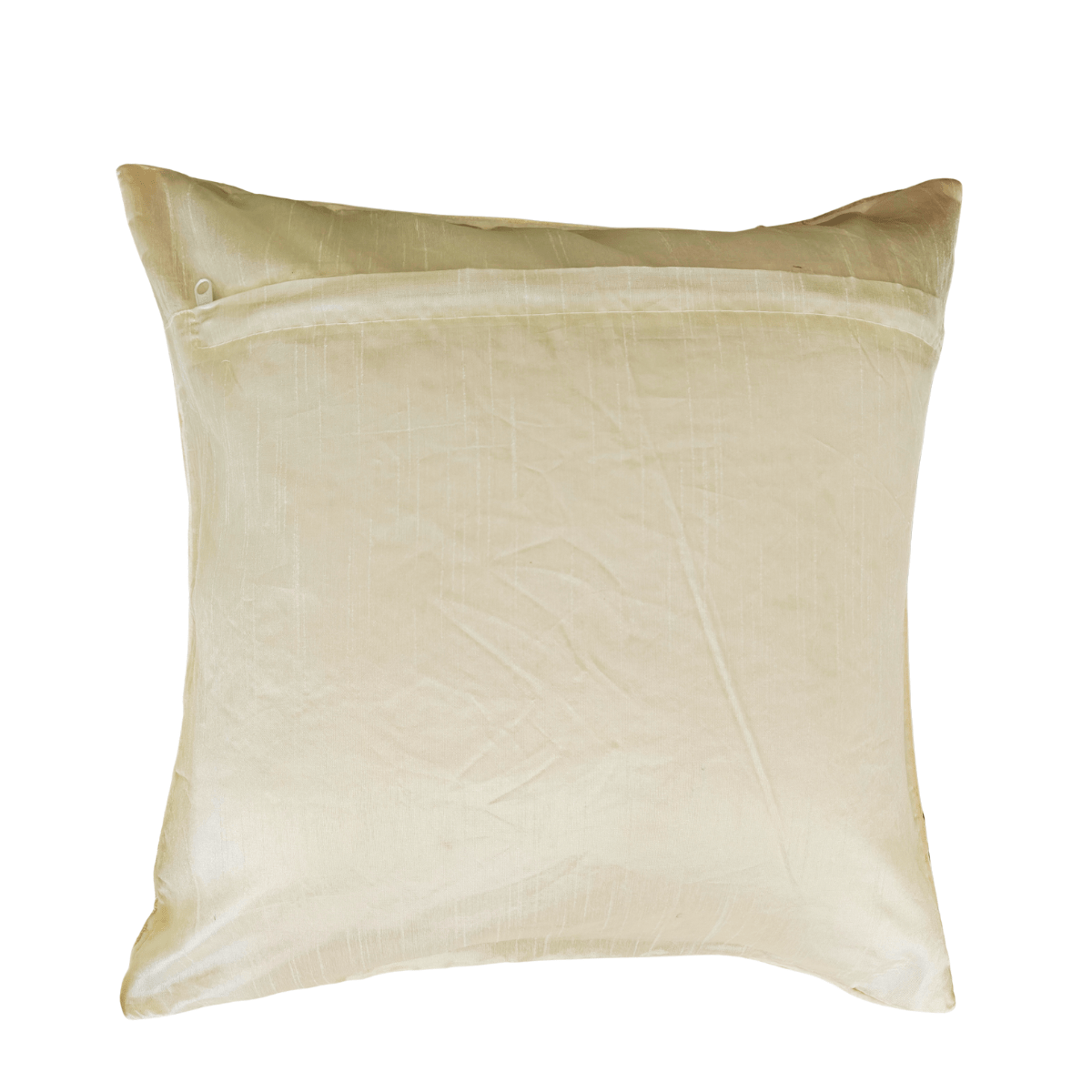 Nazara Embroidered Cushion Cover, 16" x 16", Pack of 1 - Coral Slub - 