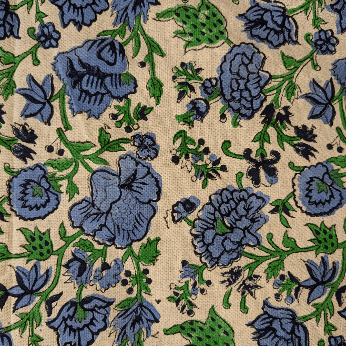 Nilaya Block Print Bedsheet Set, King Size, 108" x 108" - Coral Slub - 