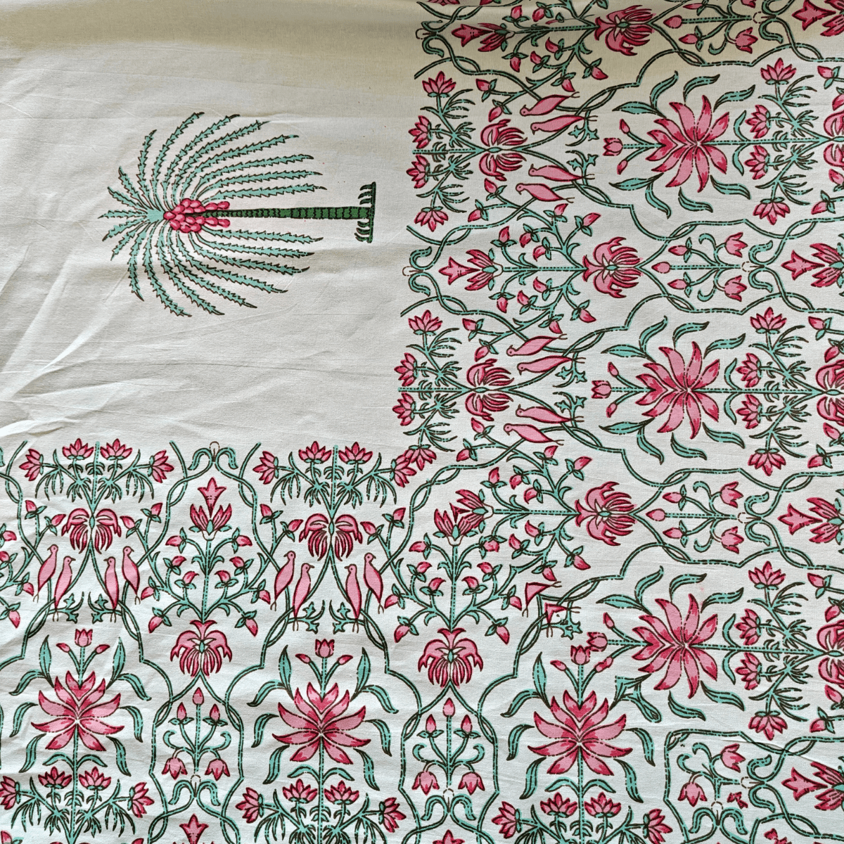 Niva Bedsheet Set 100% Cotton, King Size, 100" x 108" - Coral Slub - 