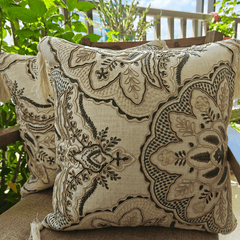 Oasis Cushion Cover Set – Linen Look – 16" x 16" (Pack of 2) - Coral Slub - 