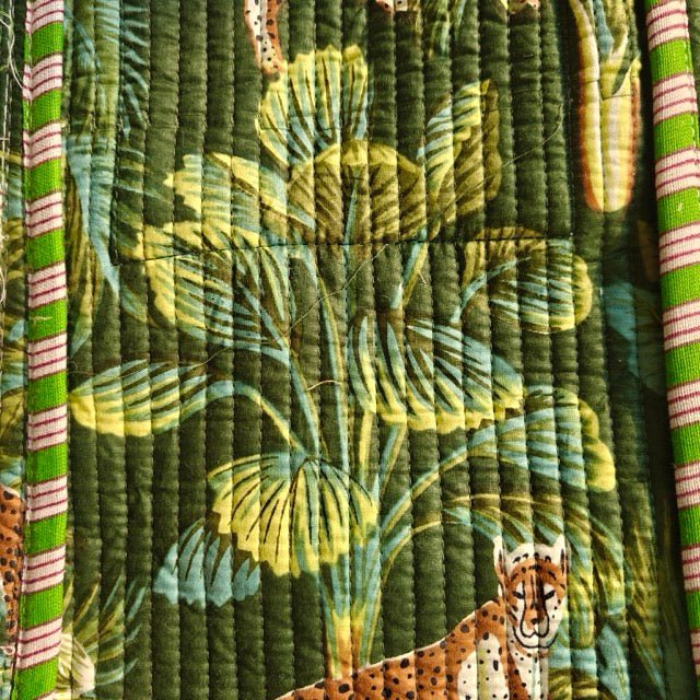 Olive Grove Botanic Print Tote Bag - Coral Slub - 