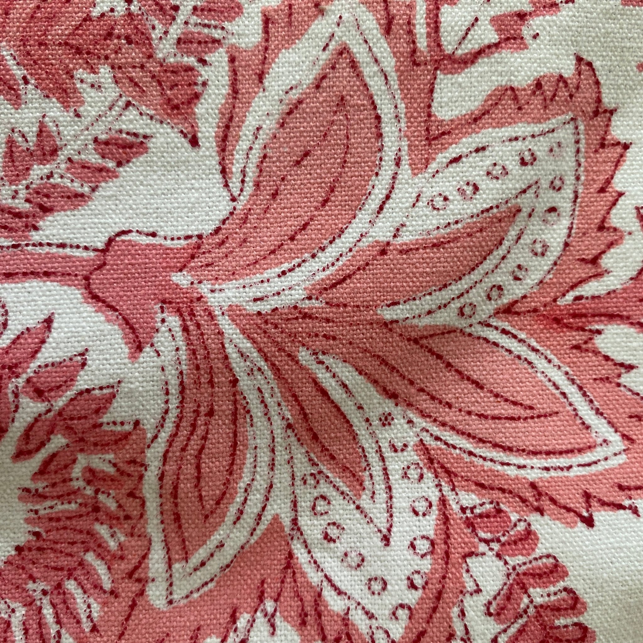 Padma Hand Block Print Placemats, 12" x 18", Set of 6 - Coral Slub - 