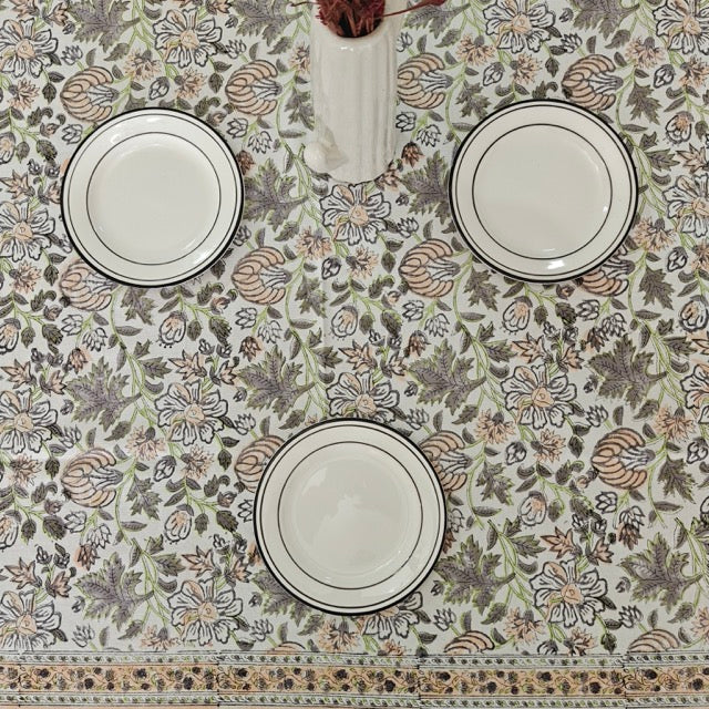Juhi 6 Seater Dining Table Cover, 100% Cotton, 60" x 90"