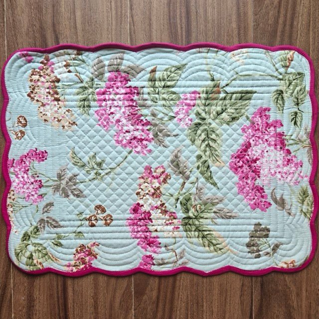 Petal Grove Reversible Placemats Set of 6 - Coral Slub -