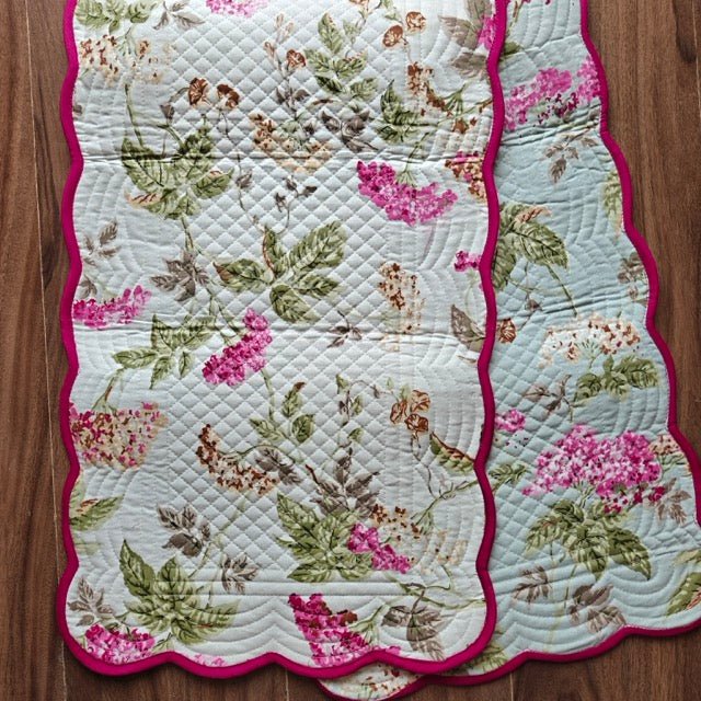Petal Grove Reversible Table Runner - Coral Slub -