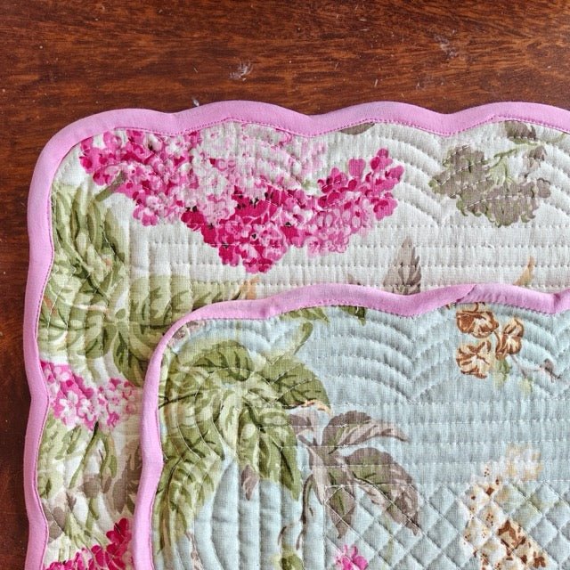 Petal Play Reversible Placemats - Coral Slub - 