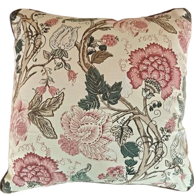 Petal Whisper Printed Cushion Covers, 16" x 16", Pack of 5 - Coral Slub -
