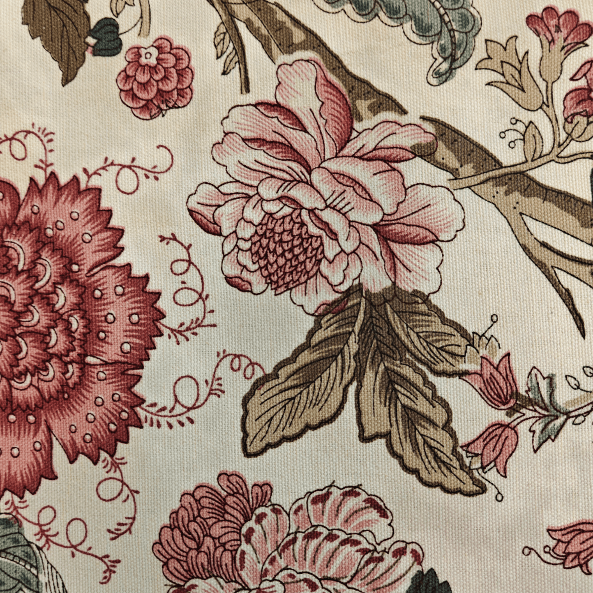 Petal Whisper Printed Placemats – Cotton Canvas – Set of 6, 12" x 18" - Coral Slub - 