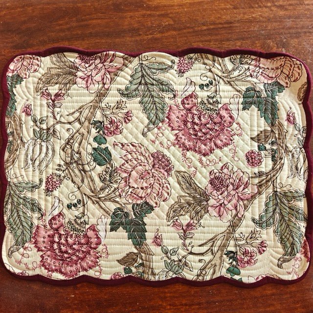 Petal Whisper Reversible Placemats - Coral Slub - 