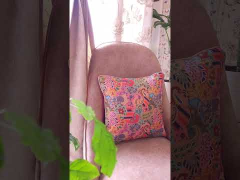 Paisley Pop Pink Cushion Cover, 16" x 16", Pack of 2