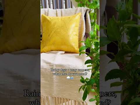 Golden Leaves Sunshine Cushion Covers, 16" x 16", Pack of 2