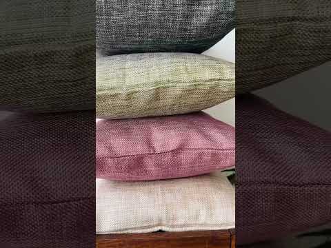 Jute Essence Dark Mauve Cushion Covers, 16" x 16", Pack of 2