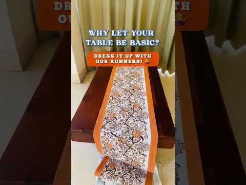 Phulwari Table Runner, 100% cotton, 13" x 72"