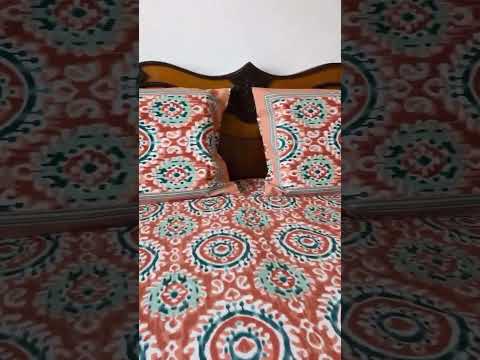 Neel Chakra Ikat Print Bedsheet Set, King Size, 100" x 108"