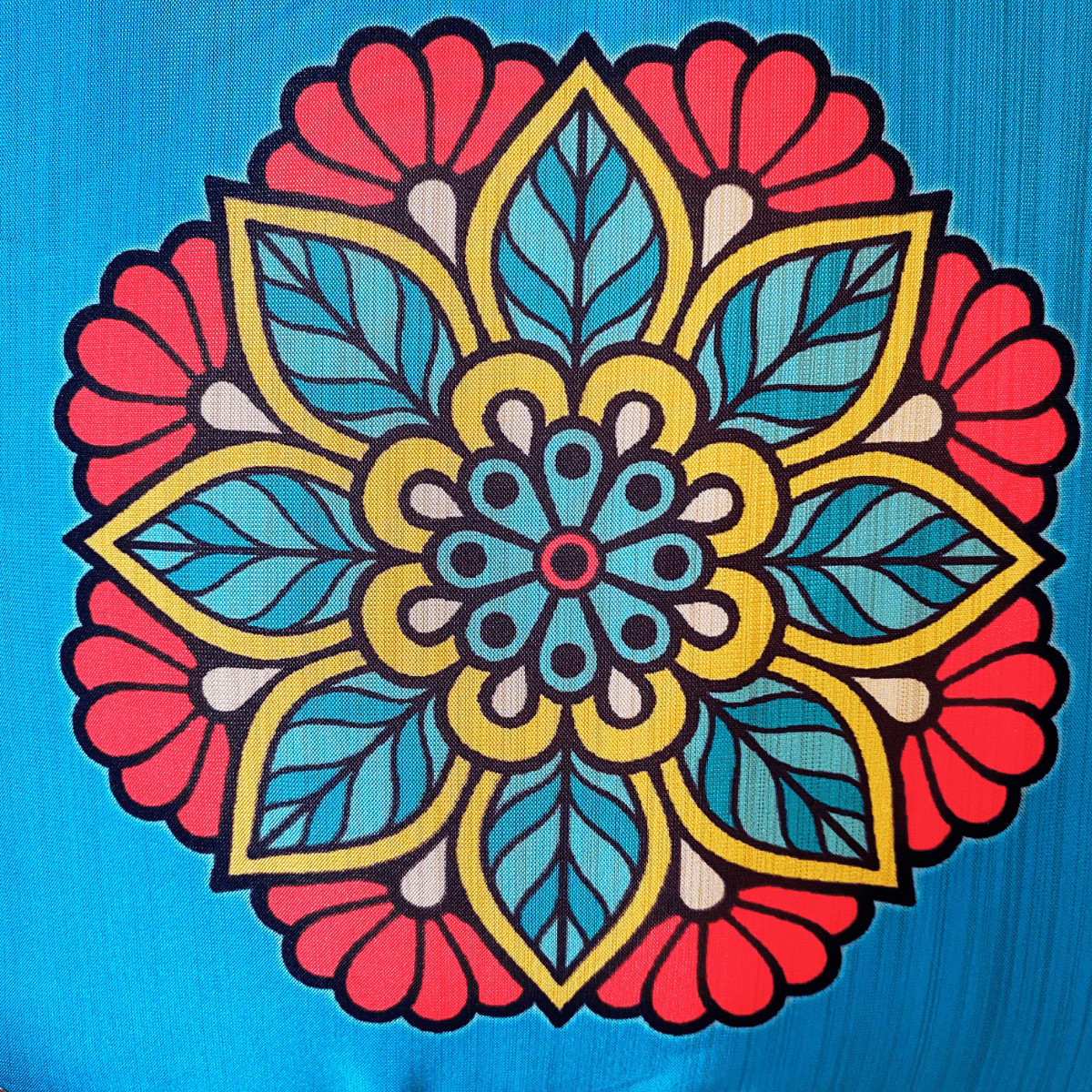 Prism Mandala Cushion Covers, 16" x 16", Pack of 5 - Coral Slub - 