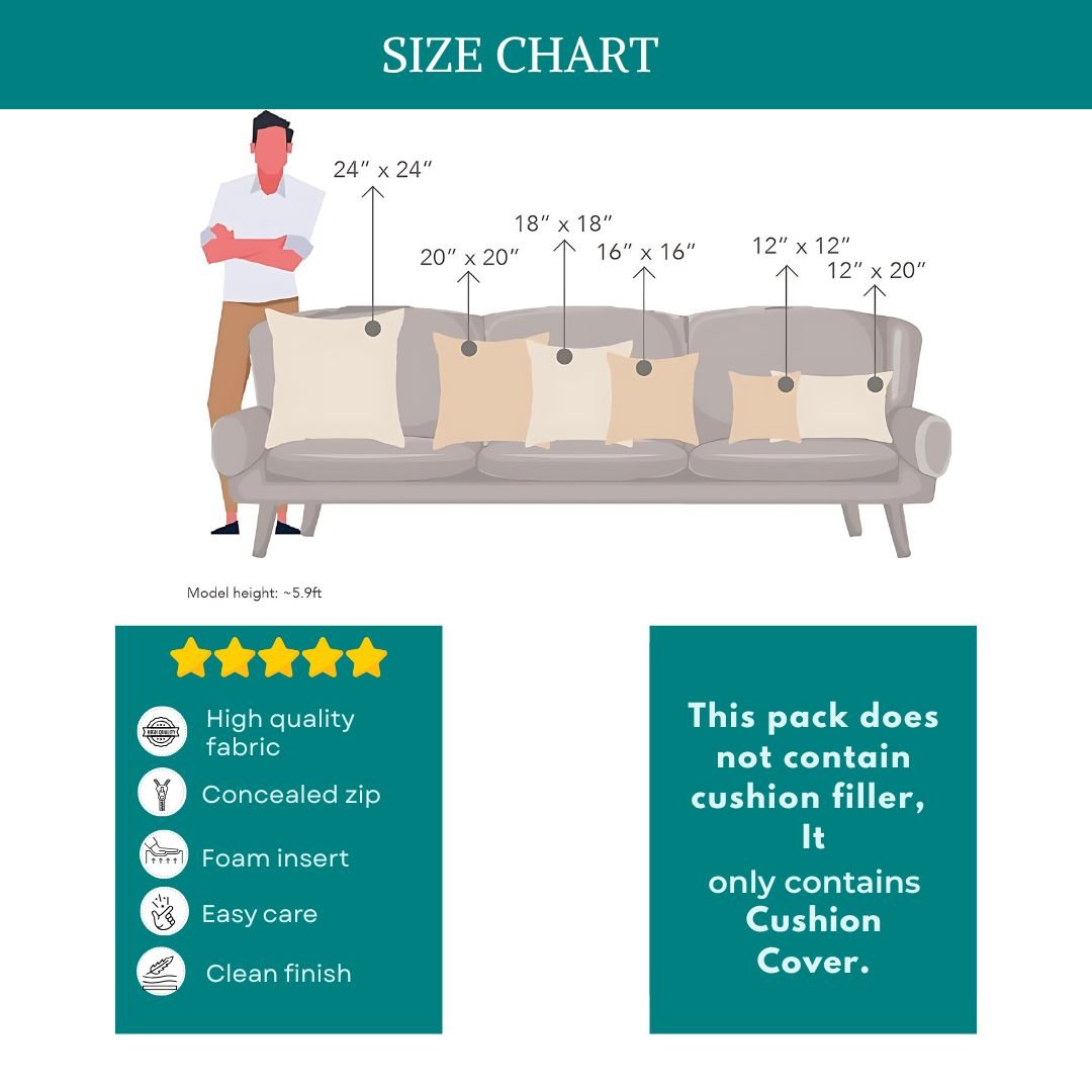 Prism Mandala Cushion Covers, 16" x 16", Pack of 5 - Coral Slub - 