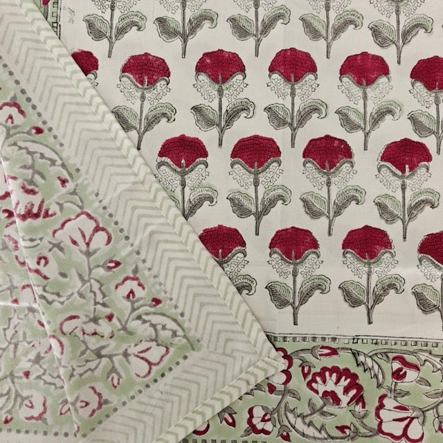 Chameli 6 Seater Dining Table Cover, 100% Cotton, 60" x 90"