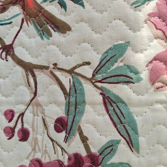 Regal Flora Botanic Print Tote Bag - Coral Slub - 