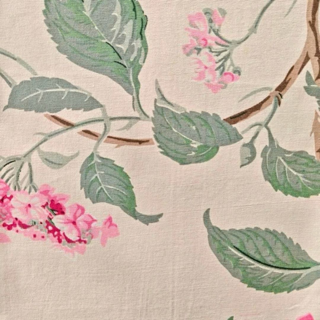 Rose Garden Floral Print Table Runner - Coral Slub -
