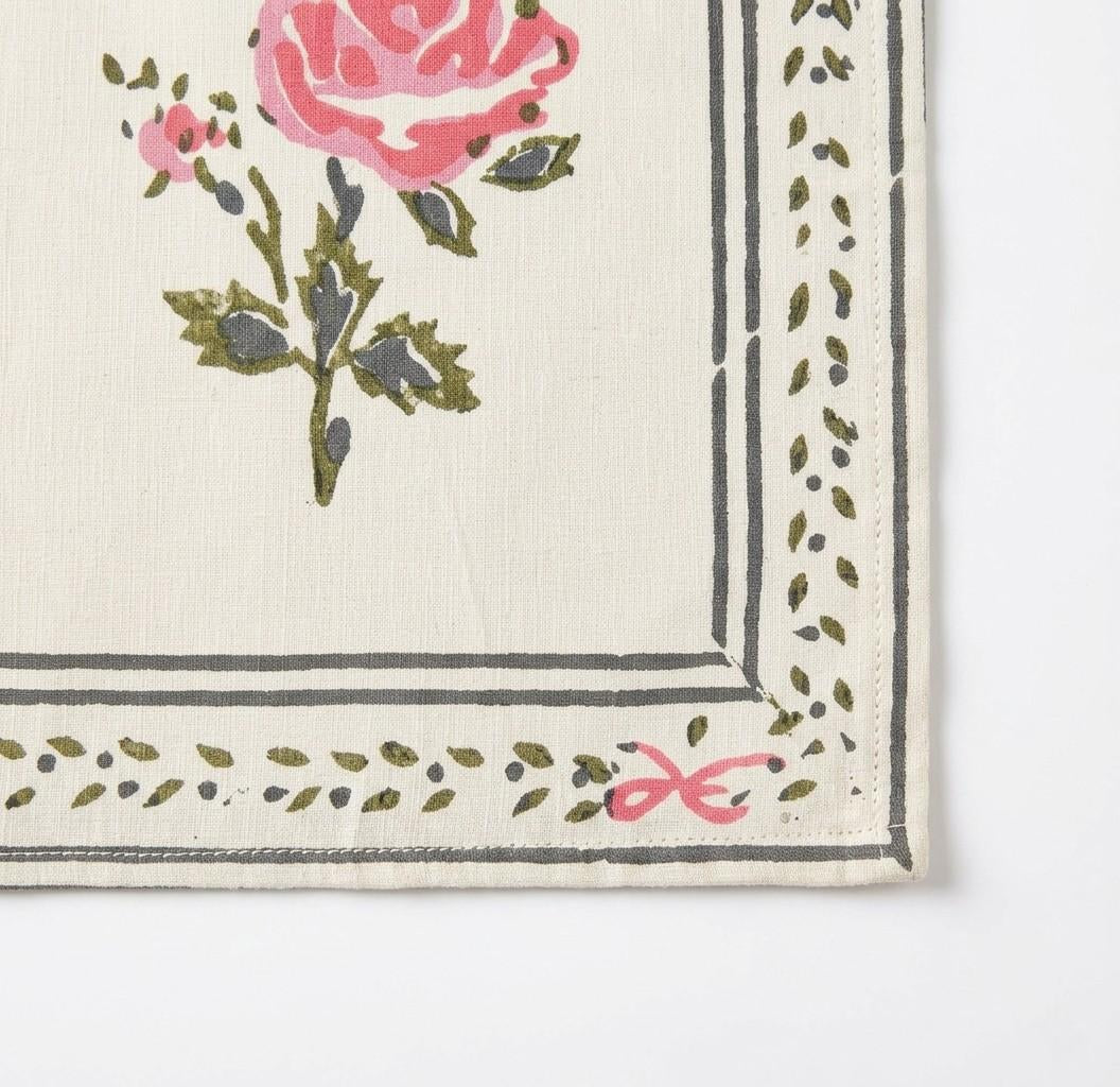 Rose Block Print Placemats