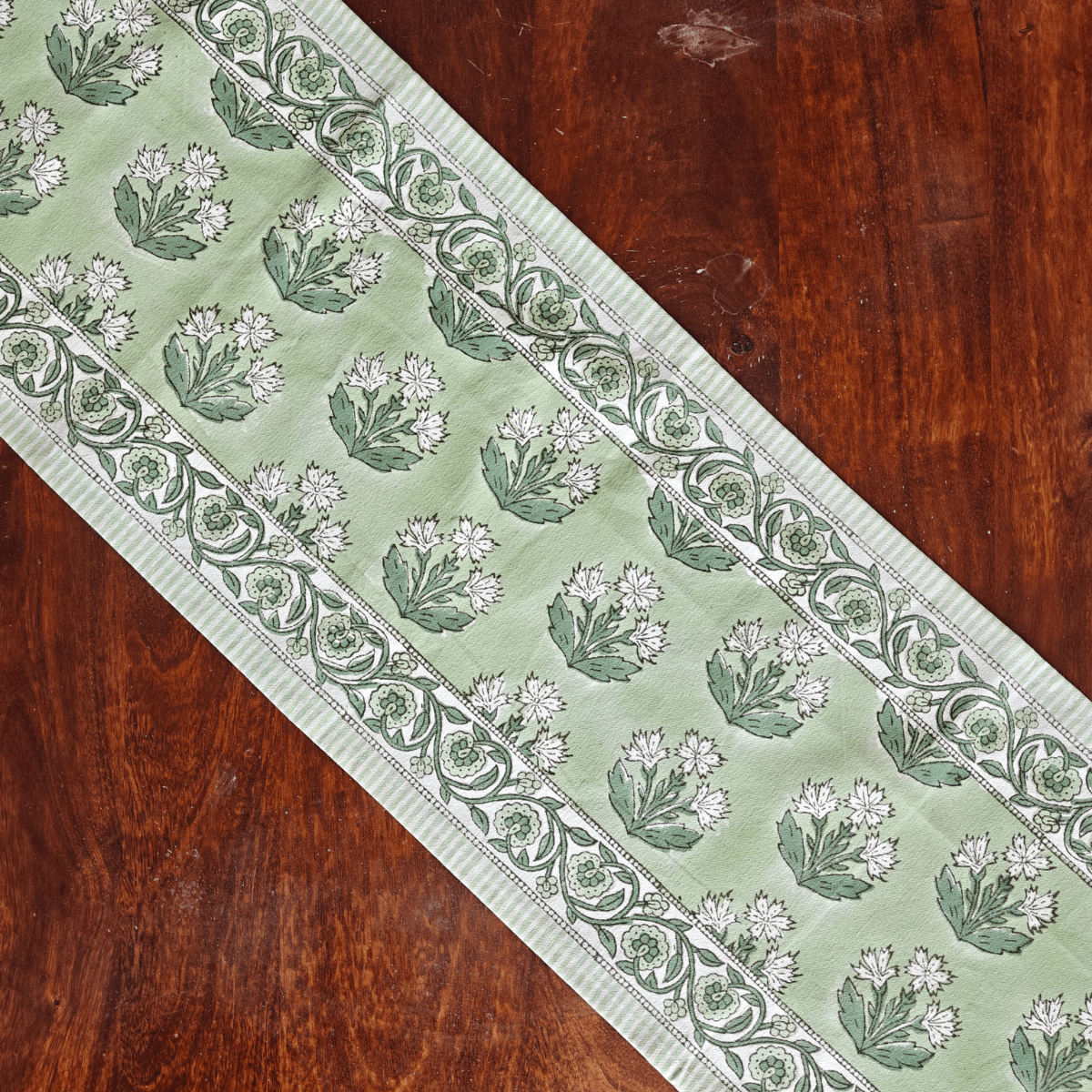 Ruhani Table Runner, 100% cotton, 13" X 72" - Coral Slub - 