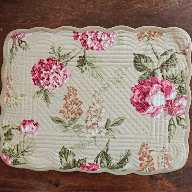 Sand Castle Reversible Placemats - Coral Slub - 