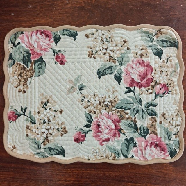 Sand Castle Reversible Placemats - Coral Slub - 