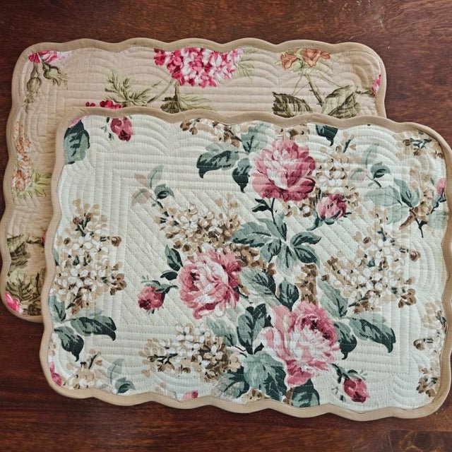 Sand Castle Reversible Placemats - Coral Slub - 