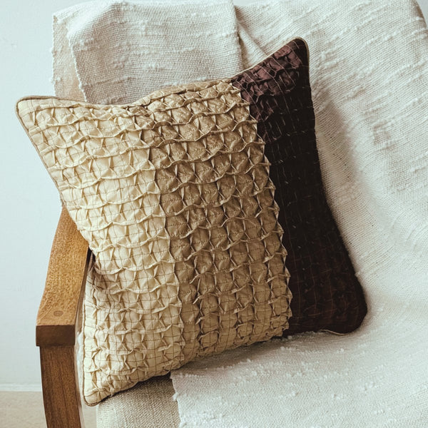 Satin Waffle Cushion Cover Cinnamon, 16