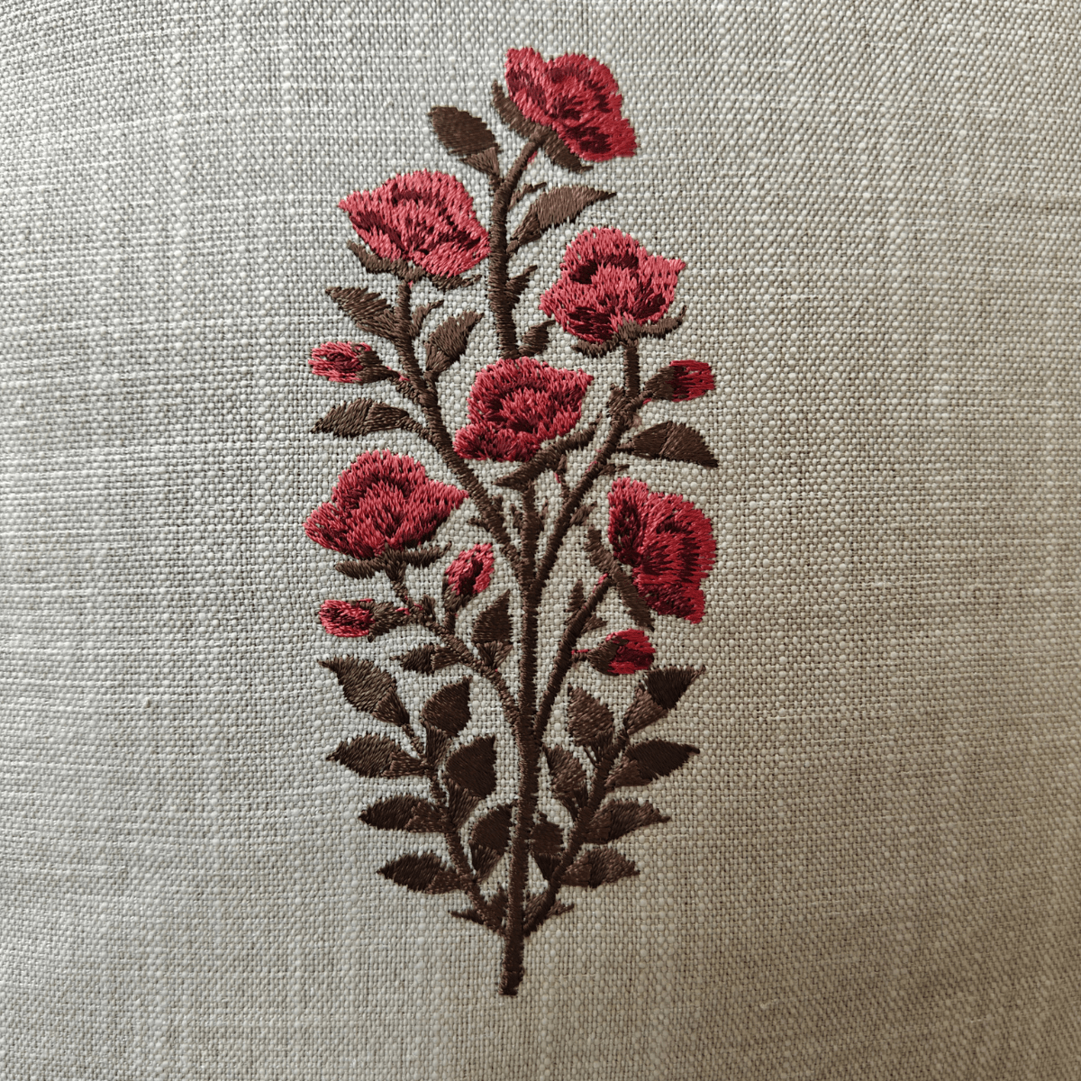 Shahi Cushion Cover Set – Linen Look – 16" x 16" (Pack of 2) - Coral Slub - 