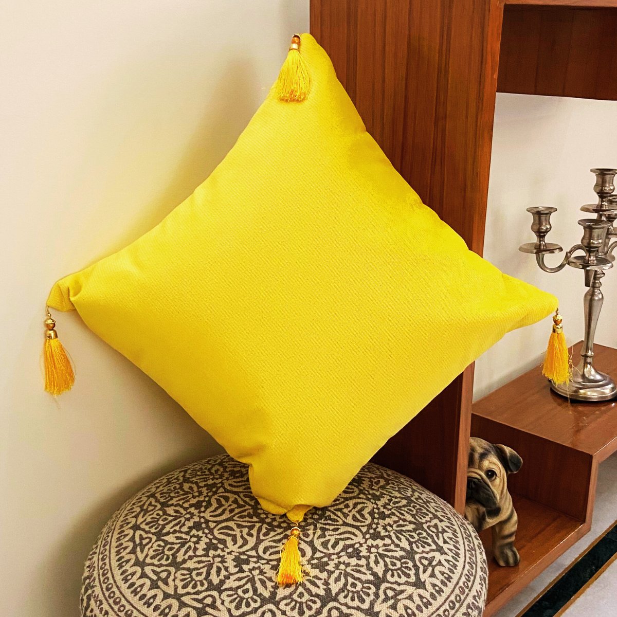 Soft Rush Sunburst Cushion Cover, Pack of 2, 16" x 16" - Coral Slub - 