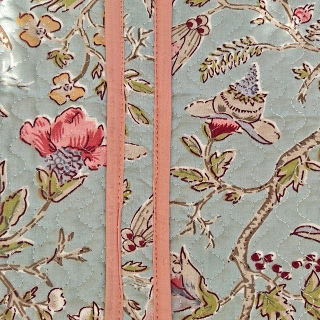 Sonata Botanic Print Tote Bag - Coral Slub - 