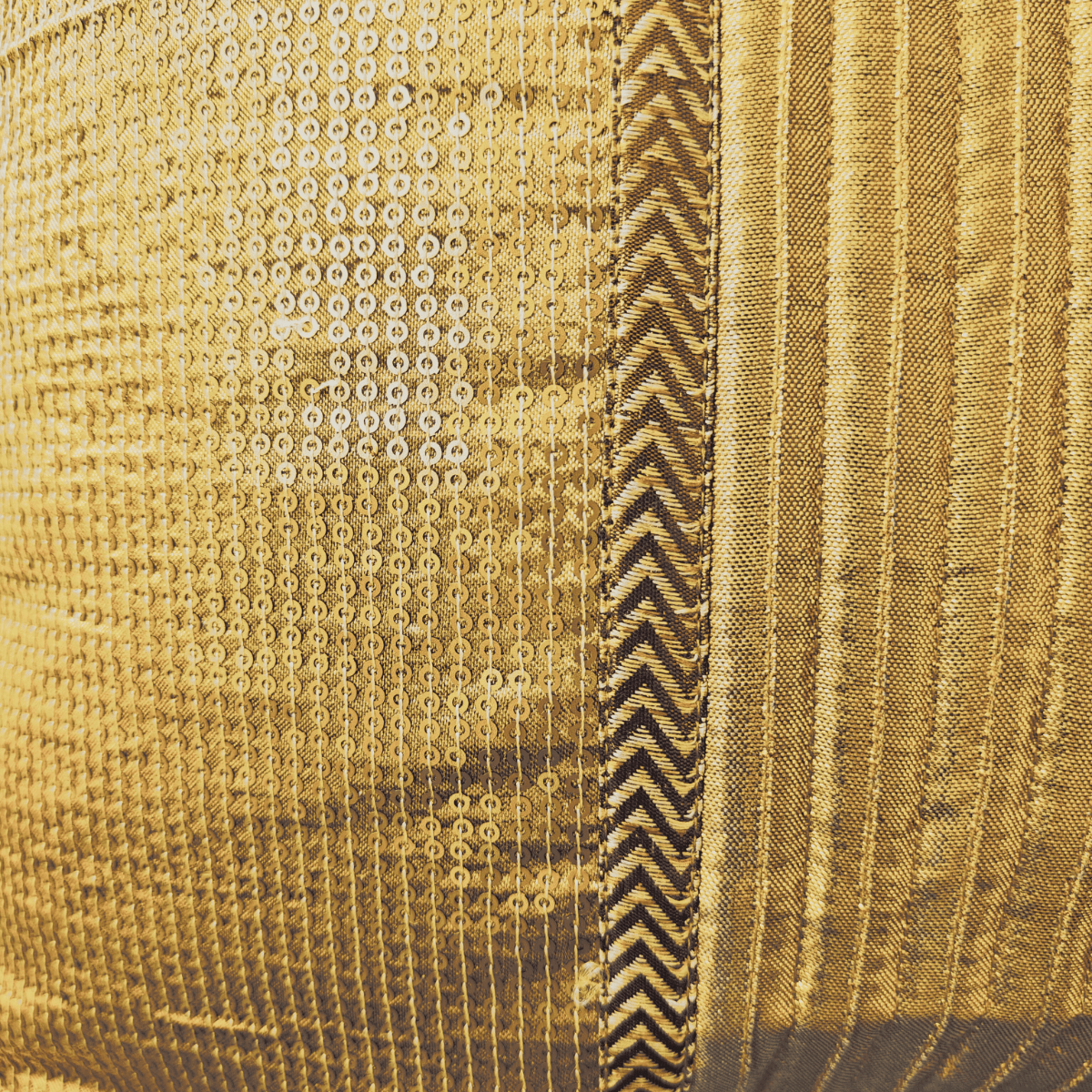 Sparkle Gold Cushion Cover, 16" x 16", Pack of 1 - Coral Slub - 