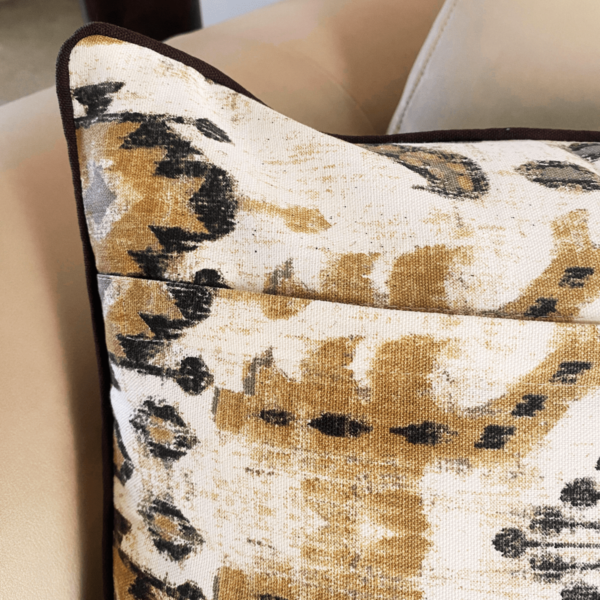 Sundown Printed Cushion Covers, 16" x 16", Pack of 5 - Coral Slub - 