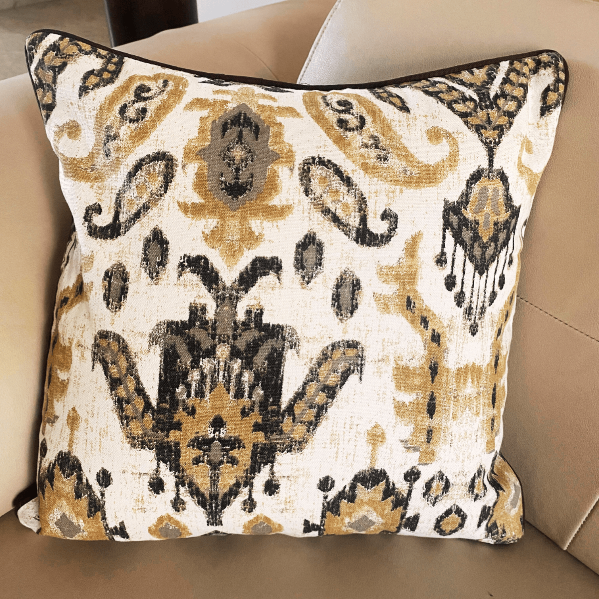 Sundown Printed Cushion Covers, 16" x 16", Pack of 5 - Coral Slub - 