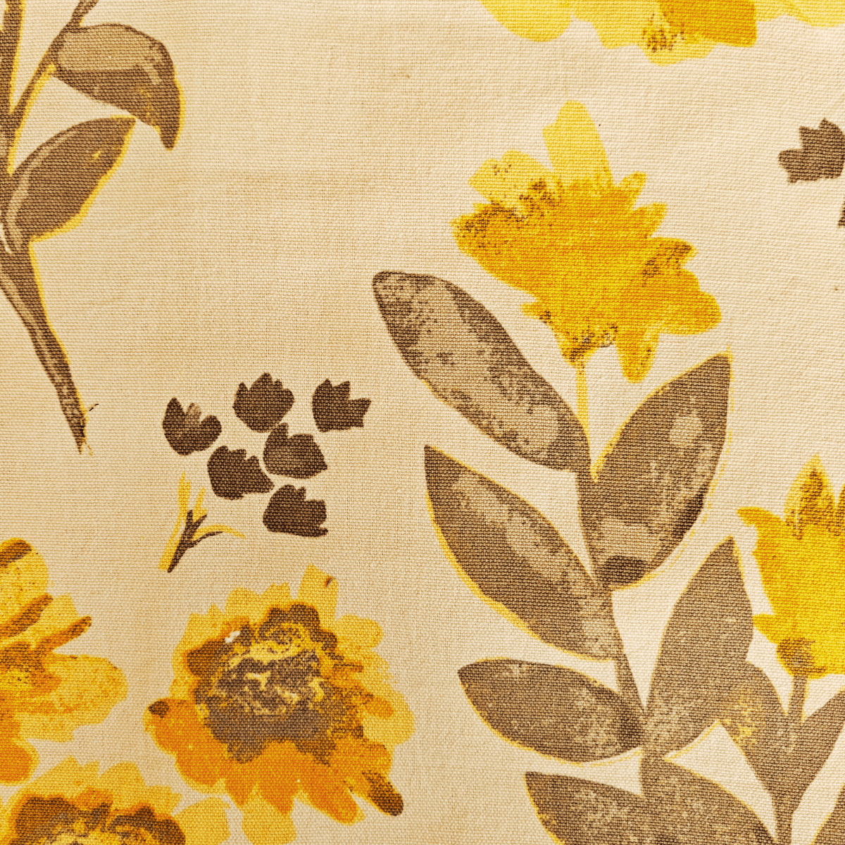 Sunlit Garden Printed Placemats – Cotton Canvas – Set of 6, 12" x 18" - Coral Slub - 