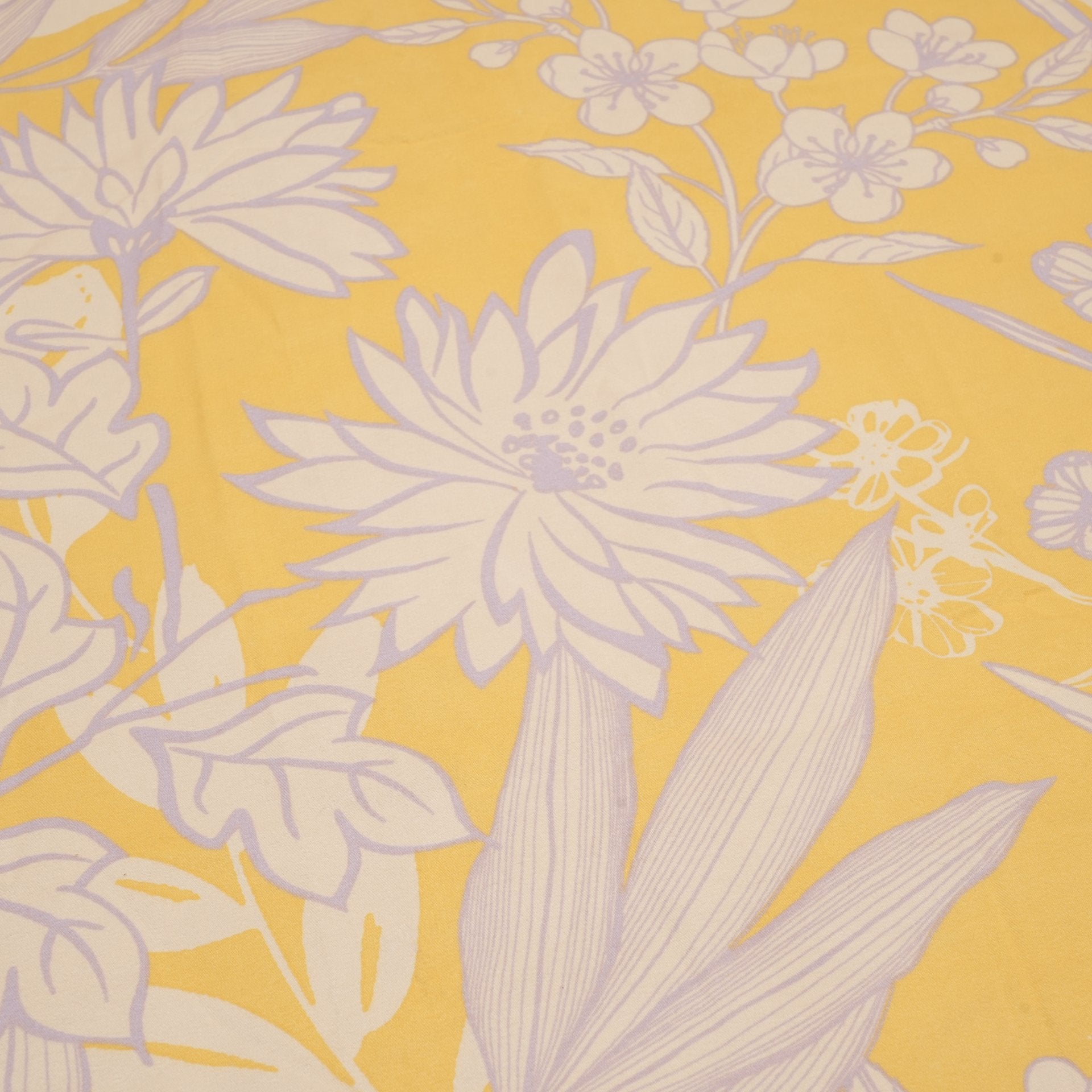 Sunny Meadows Double Bed Sheet Set, 90" x 100" - Coral Slub - 