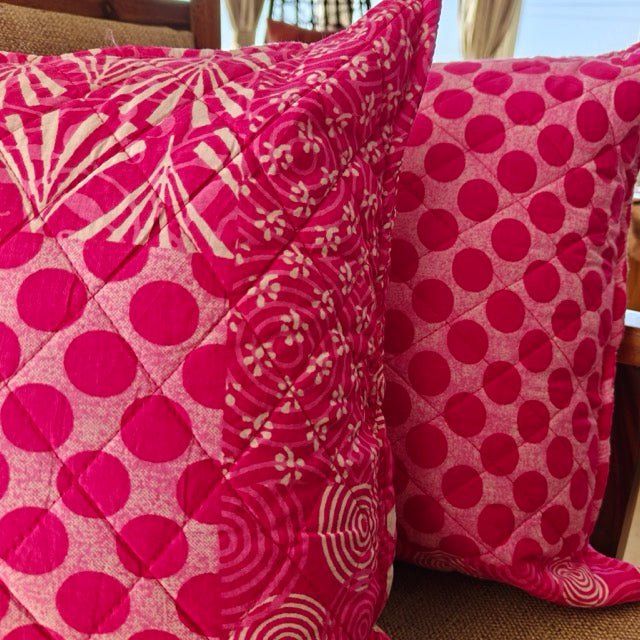 Swirl Cushion Covers, Pack of 5 - Coral Slub - 