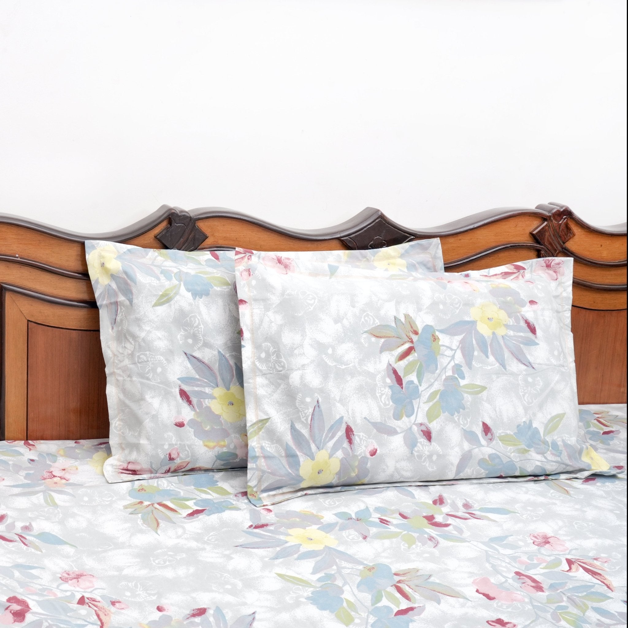 Symphony Double Bed Sheet Set, 90" x 100" - Coral Slub - 