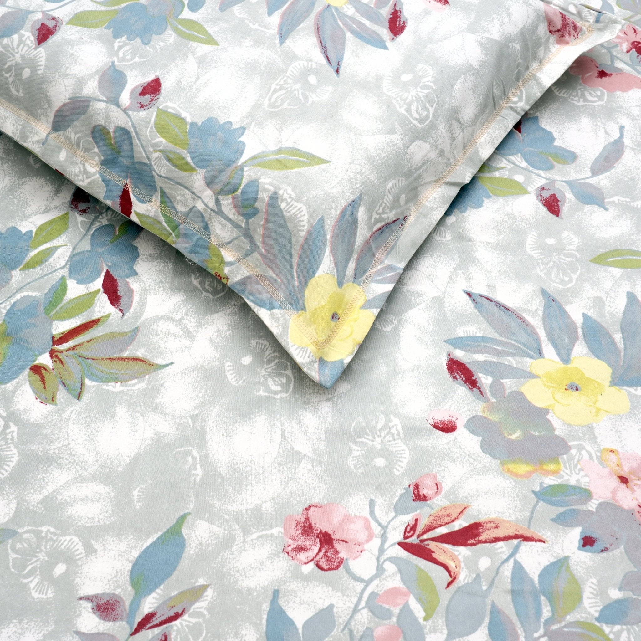 Symphony Double Bed Sheet Set, 90" x 100" - Coral Slub - 