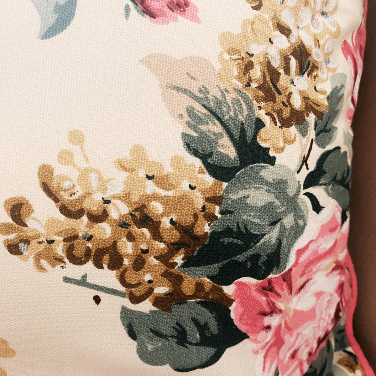 Tapestry Printed Cushion Covers, 16" x 16", Pack of 5 - Coral Slub - 