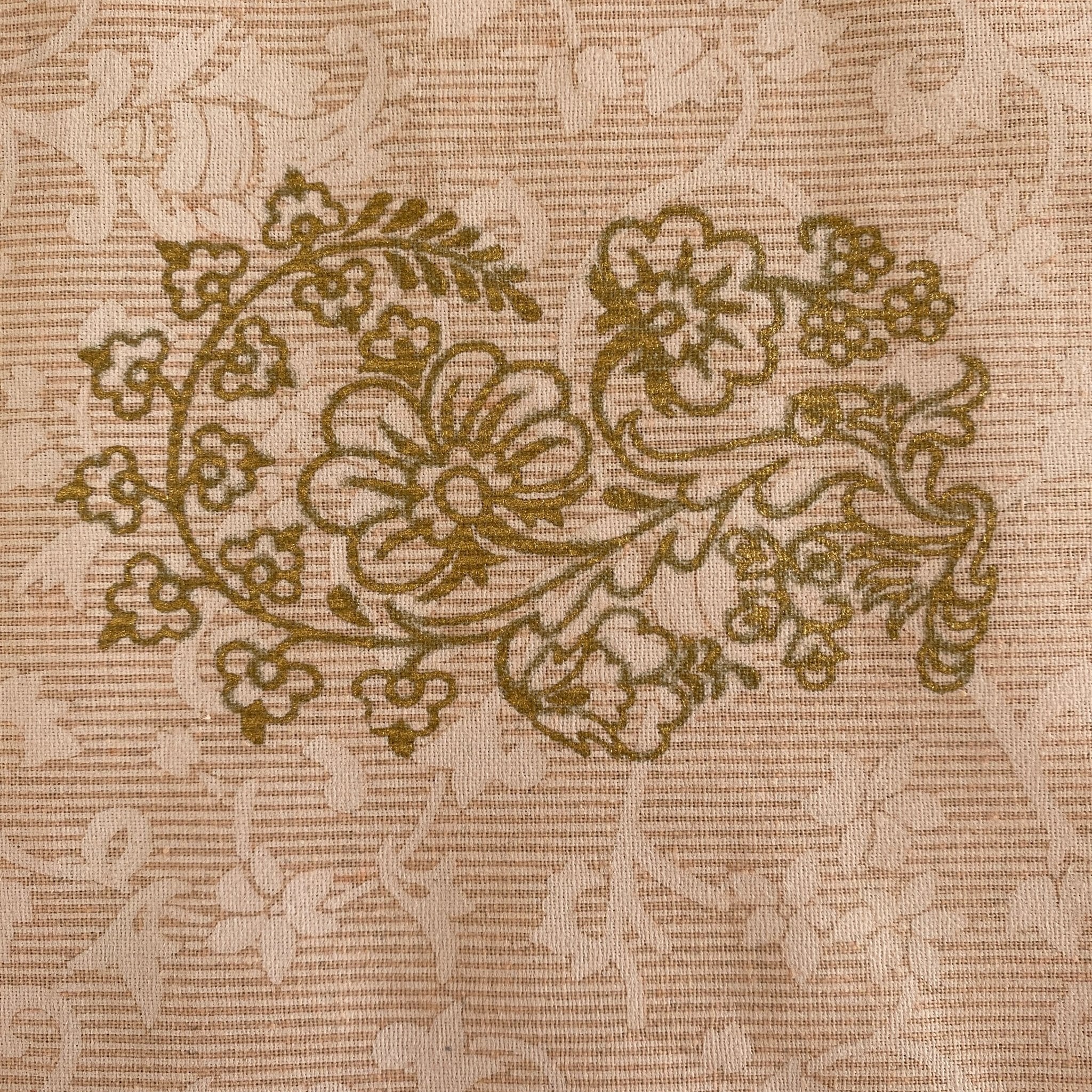 Tropical Peach 6 Seater Dining Table Cover, 100% Cotton, 60" x 90" - Coral Slub - 